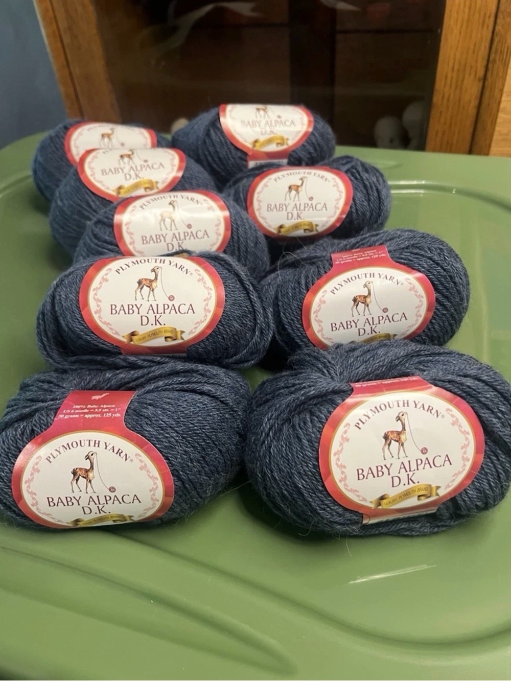 Plymouth Yarns Baby Alpaca D.K. Yarn - Navy Lot of 9